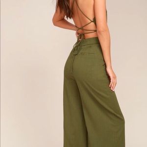 Beach day backless jumpsuit